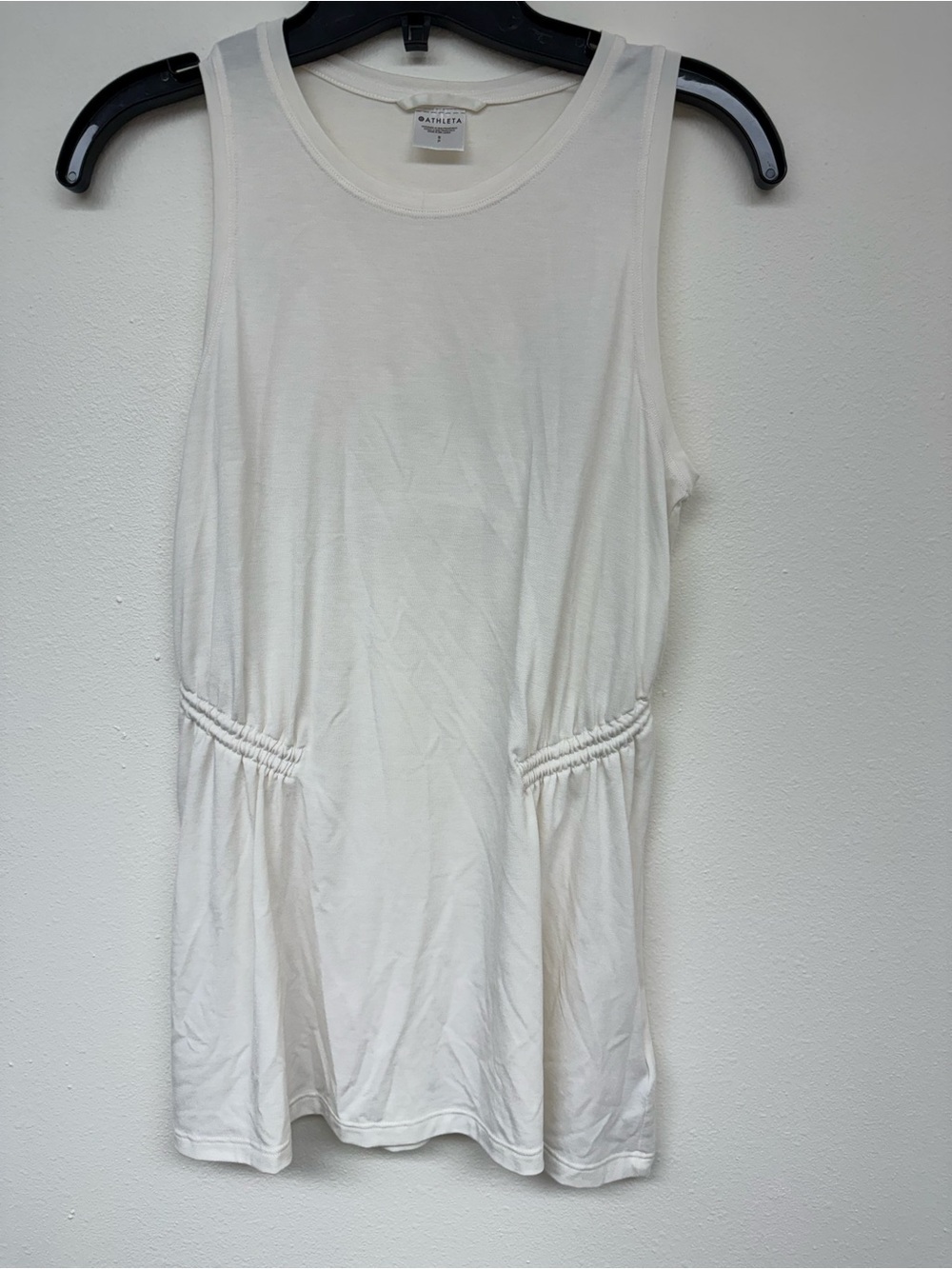 Athleta White Cinch-Waist Tank Top